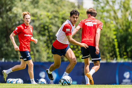 Osame Sahraoui of the Norwegian under-21 national football