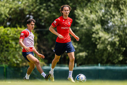 Osame Sahraoui and Markus Solbakken of the Norwegian