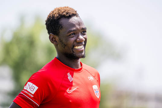 Joshua Kitolano of the Norwegian under-21 national football