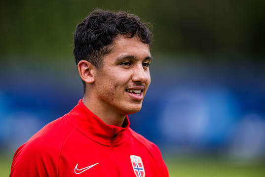 Osame Sahraoui of the Norwegian under-21 national football