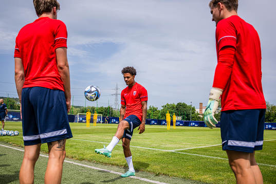 Oscar Bobb of the Norwegian under-21 national football team