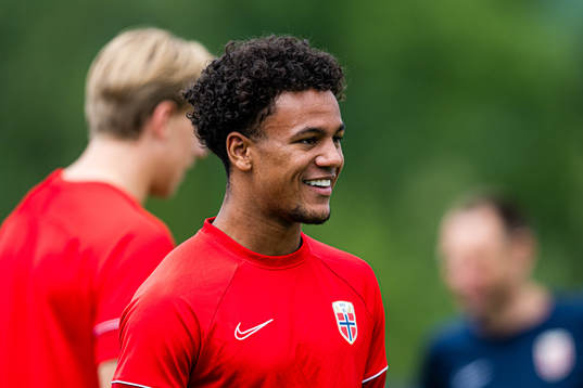 Oscar Bobb of the Norwegian under-21 national football team