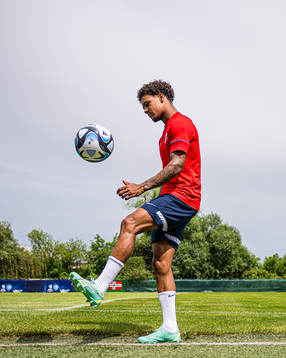 Oscar Bobb of the Norwegian under-21 national football team