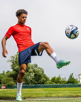 Oscar Bobb of the Norwegian under-21 national football team