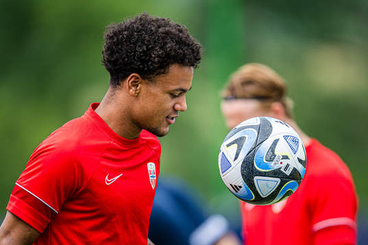 Oscar Bobb of the Norwegian under-21 national football team