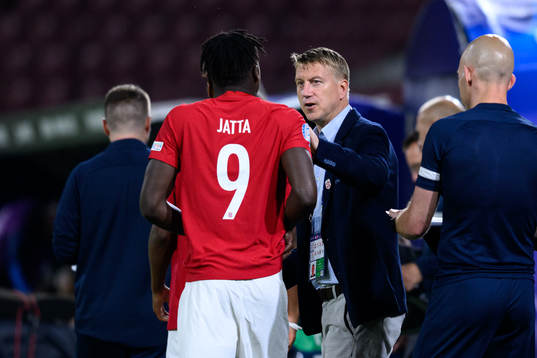 Seedy Ahmed Tijan Jatta and Leif Gunnar Smerud, head coach