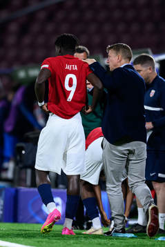 Seedy Ahmed Tijan Jatta and Leif Gunnar Smerud, head coach