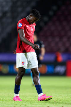 Seedy Ahmed Tijan Jatta of Norway looks dejected