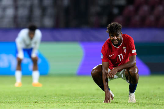 Emil Konradsen Ceide of Norway looks dejected