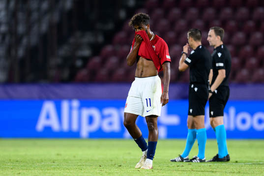 Emil Konradsen Ceide of Norway looks dejected