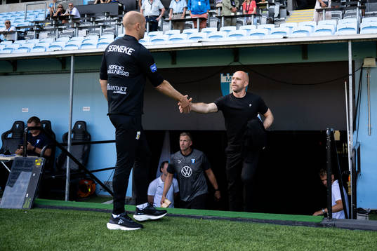 IFK Göteborgs tränare Jens Berthel Askou och Malmö FFs