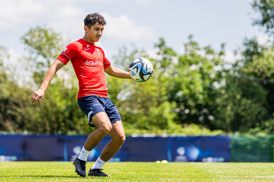 Osame Sahraoui of the Norwegian under-21 national football