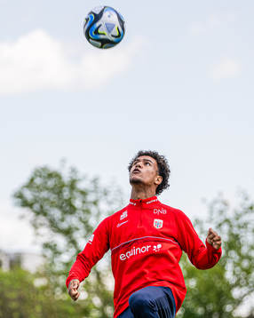 Oscar Bobb of the Norwegian under-21 national football team