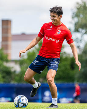 Osame Sahraoui of the Norwegian under-21 national football
