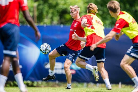 Sivert Heggheim Mannsverk of the Norwegian under-21