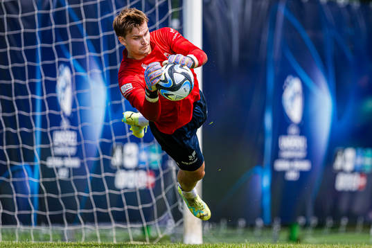 Mads Hedenstad Christiansen of the Norwegian under-21