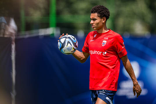 Oscar Bobb of the Norwegian under-21 national football team