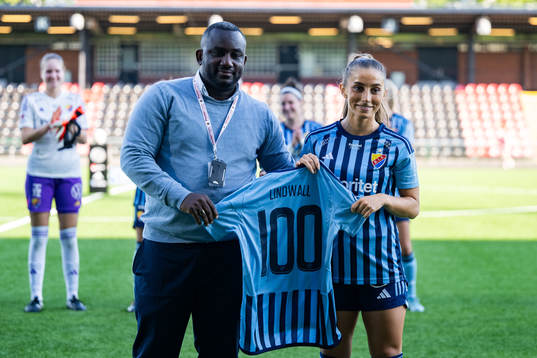 Djurgårdens Tilde Lindwall uppmärksammas för sina 100