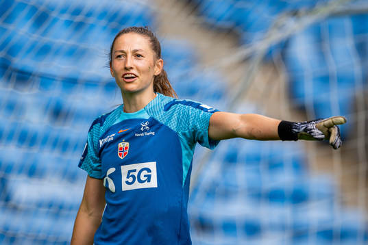 Goalkeeper Cecilie Fiskerstrand of the Norwegian women's