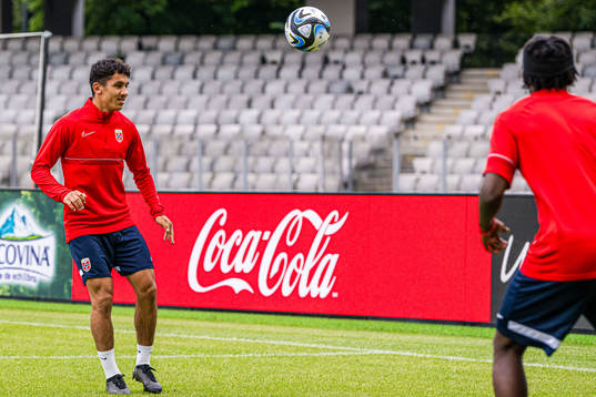 Osame Sahraoui of the Norwegian under-21 national football