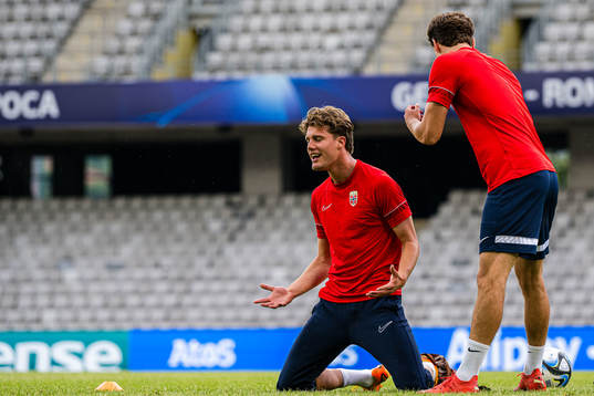 Leo Fuhr Hjelde of the Norwegian under-21 national football