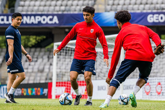 Osame Sahraoui of the Norwegian under-21 national football