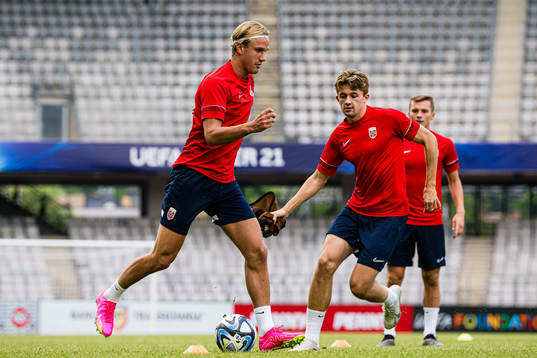 Erik Botheim and Henrik Heggheim of the Norwegian under-21