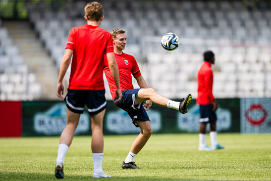 Sivert Heggheim Mannsverk of the Norwegian under-21