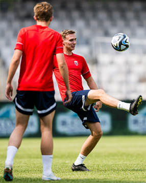 Sivert Heggheim Mannsverk of the Norwegian under-21