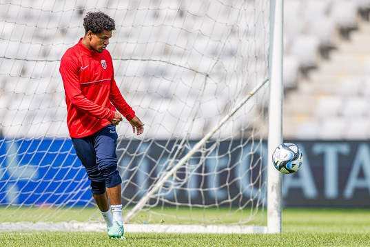 Oscar Bobb of the Norwegian under-21 national football team