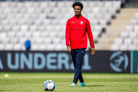 Oscar Bobb of the Norwegian under-21 national football team