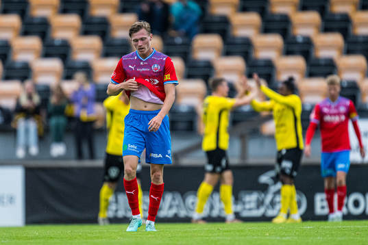 Helsingborgs Anton Nilsson deppar, Mjällby jublar