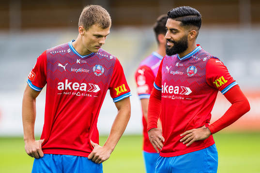 Helsingborgs Erik Ring och Amin Al-Hamawi