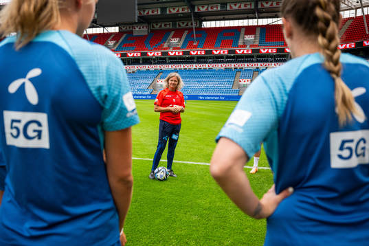 Hege Riise, head coach of the Norwegian women's national