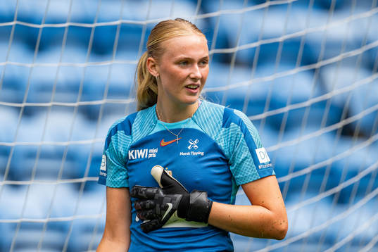 Goalkeeper Selma Panengstuen of the Norwegian women's