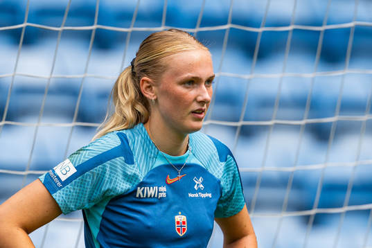 Goalkeeper Selma Panengstuen of the Norwegian women's