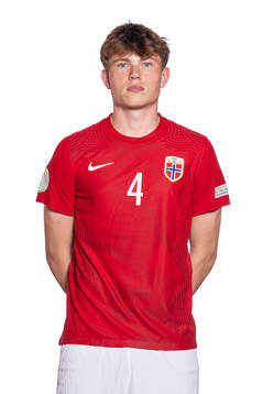 Nikolai Hopland of the Norwegian U19 national football team