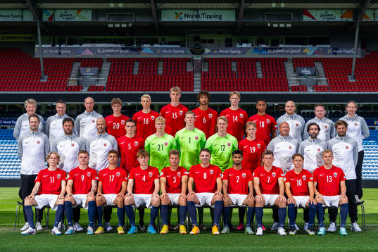 Players and staff of the Norwegian U19 national football