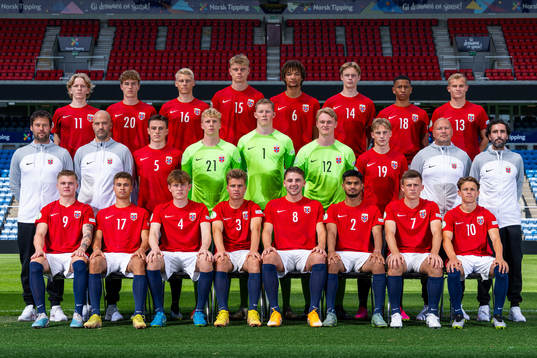 Players and staff of the Norwegian U19 national football