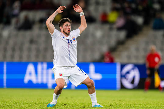 Christos Zafeiris of Norway reacts