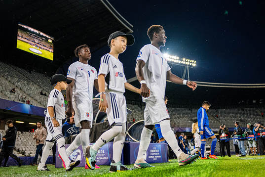 Seedyahmed Tijan Jatta and Joshua Kitolano of Norway
