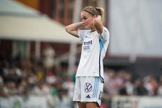 Djurgårdens Kamilla Lilhammer Karlsen deppar