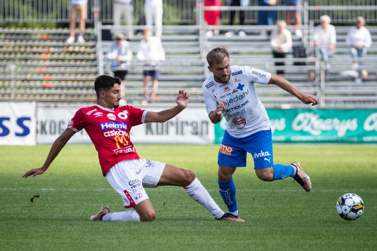 Degerfors Peter Gwargis och Värnamos Albion Ademi
