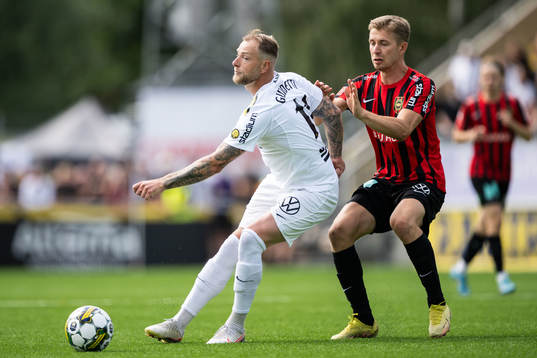 AIKs John Guidetti och Brommapojkarnas Ludvig Fritzson