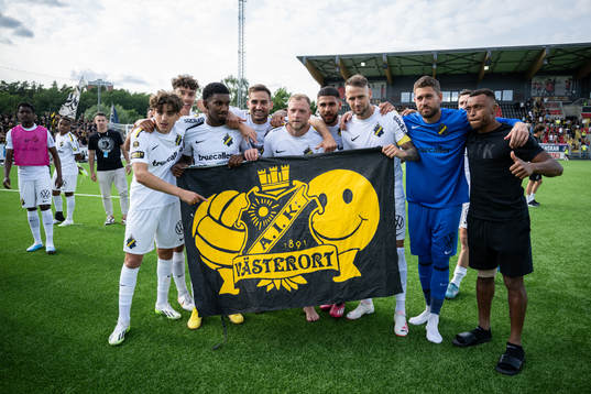 AIKs Taha Ayari, Robin Tihi, Alexander Fesshaie Beraki,