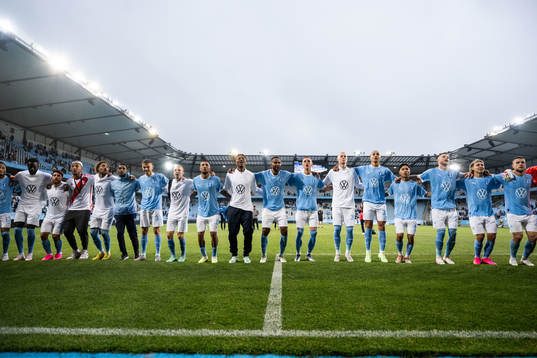 under fotbollsmatchen i Allsvenskan mellan Malmö FF och