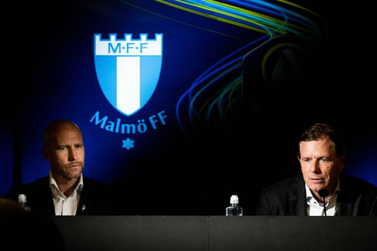 Malmö FFs tränare Henrik Rydström och Sirius tränare
