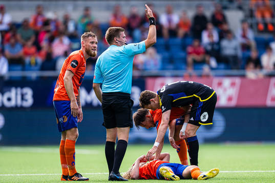 Alexander Munksgaard of Aalesund in pain