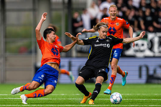 Bjørn Martin Kristensen of Aalesund and Santeri Leevi