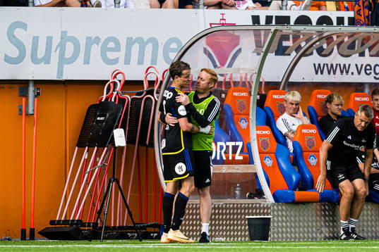 Ole Sæter of Rosenborg and Svein Maalen, head coach of